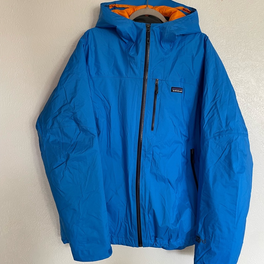 Patagonia Men’s Nano Storm Blue Orange Zip Up Jacket